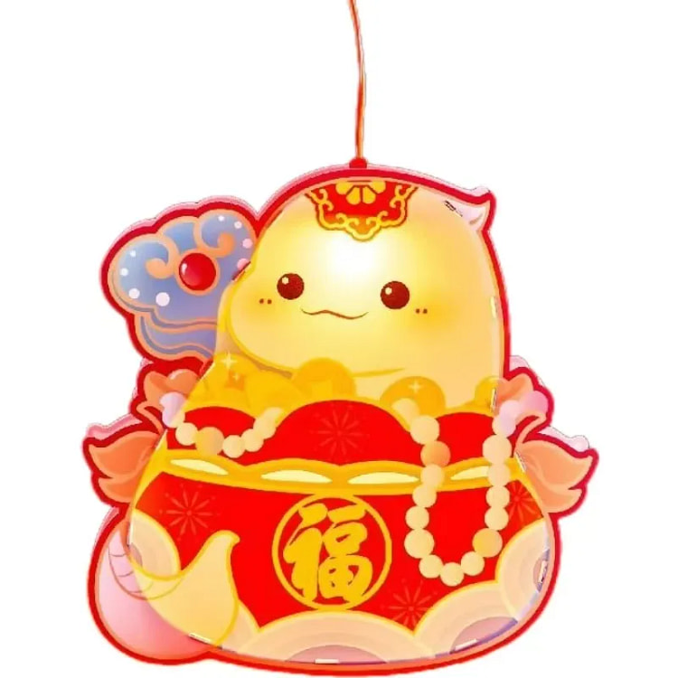 【中国直邮】故宫淘宝 2025新年灯笼 灵蛇献瑞 宫猫送福 新年 手提diy -福袋灵蛇