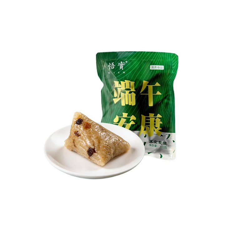 悟实清真粽子甜粽蜜枣陈皮提子100g*2粒*1袋 200 克