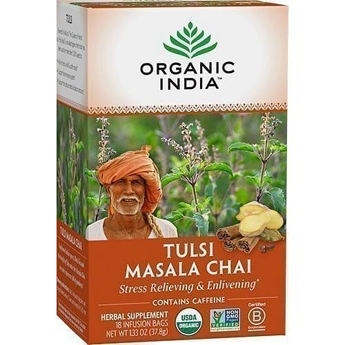 Organic India Tulsi Masala Chai, 18 tea bags 18 count