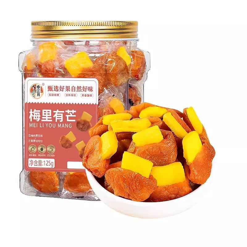Spring River Moon Plums with Mango Plums Sweet and Sour Candied Plums 125g 125 g