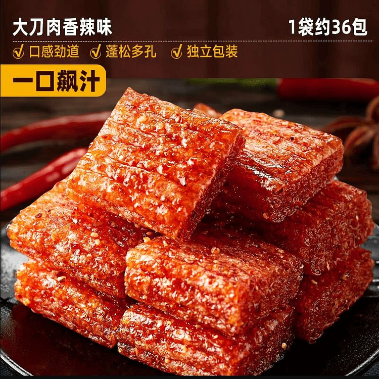 比比赞素大刀肉辣条素肉零食205克*1袋 205 克