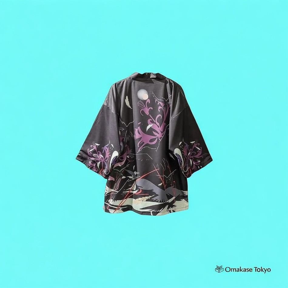 Happi Kimono Jacket-Flying Bird Black 360 g