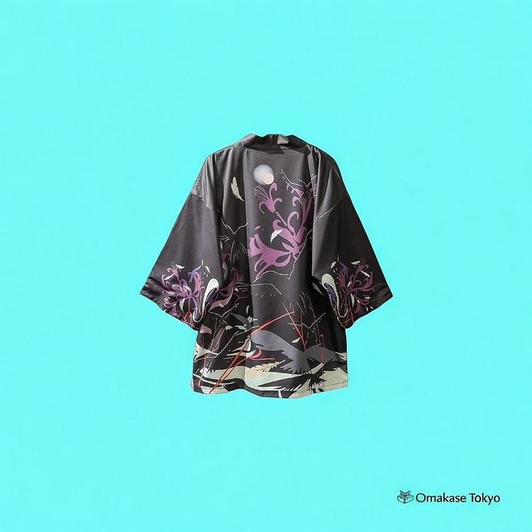 Happi Kimono Jacket-Flying Bird Black 360 g