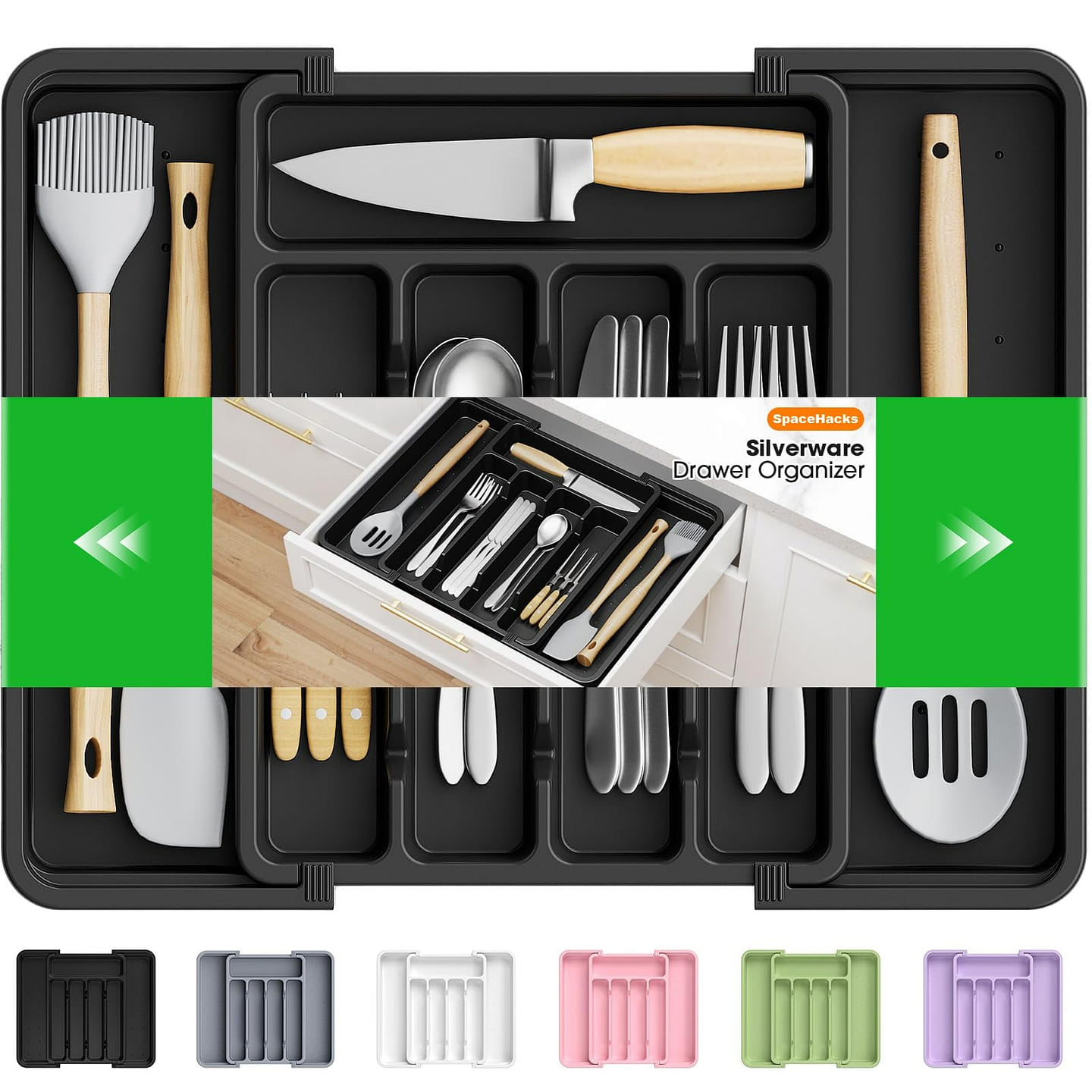 Silverware Organizer,Utensil Drawer Organizer 1 each