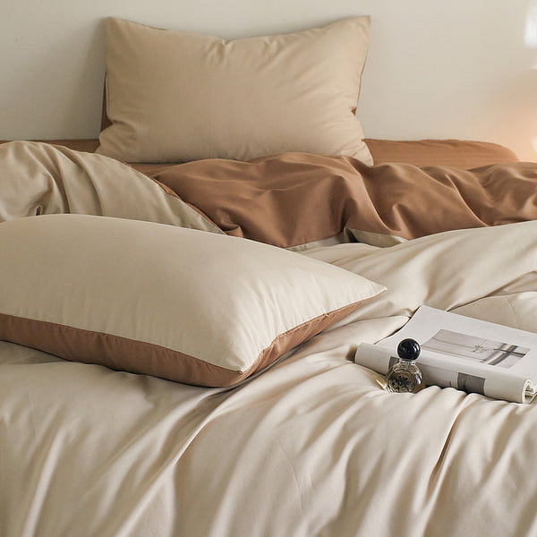Duo Tone Bedding Set Caramel Latte-King 2000 g