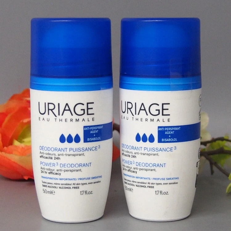 2 X Uriage Power Anti-Odor Antiperspirant Roll 2 count