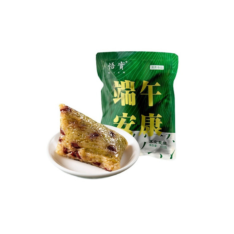 悟实清真粽子甜粽蜜枣抹茶红豆100g*2粒*1袋 200 克