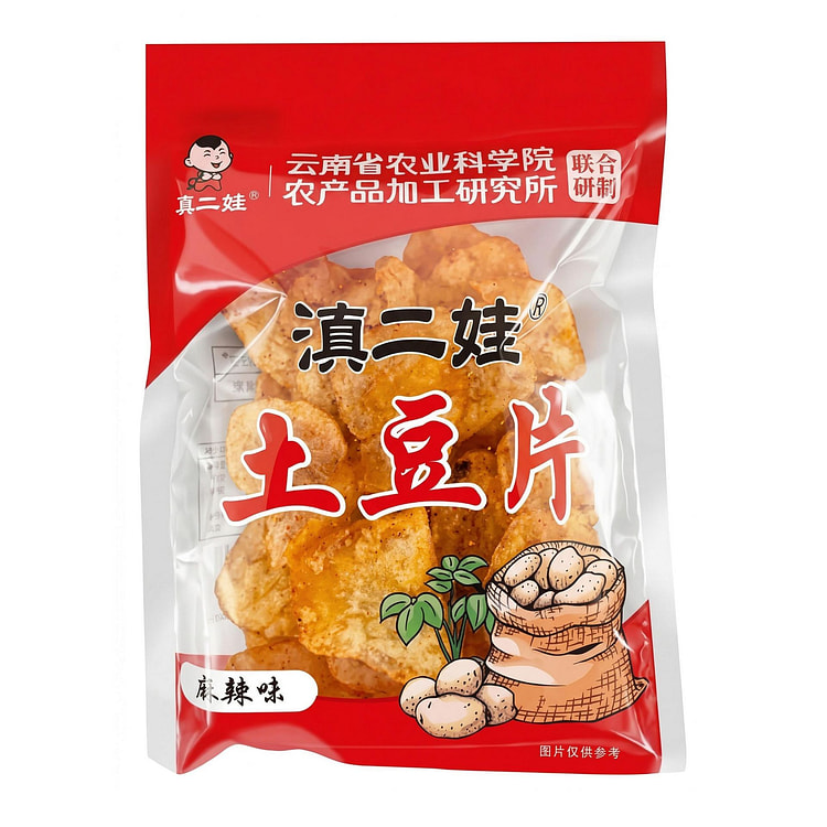 滇二娃 农科院云南特产麻辣土豆片解馋零食 50 克