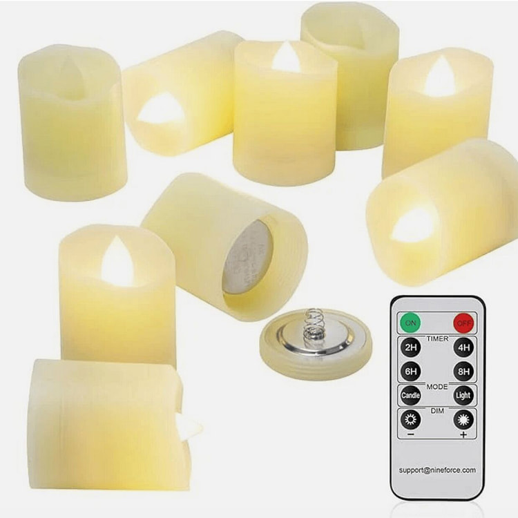 LED Flameless Candles Lights Candle w/ Remote &Tim 12 pack