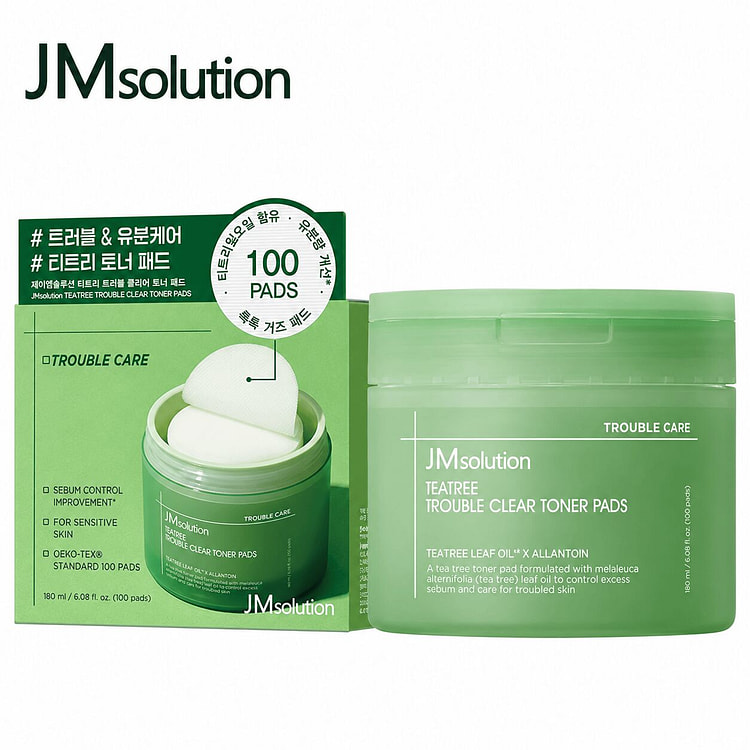 韩国JM 茶树控油棉片100片 控油抑油 清爽舒缓 1 盒