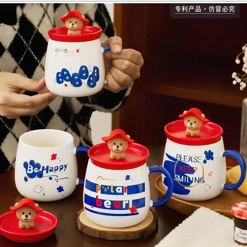 Shunxiang Colorful Covered Cup (Peruvian Bear) 1 count