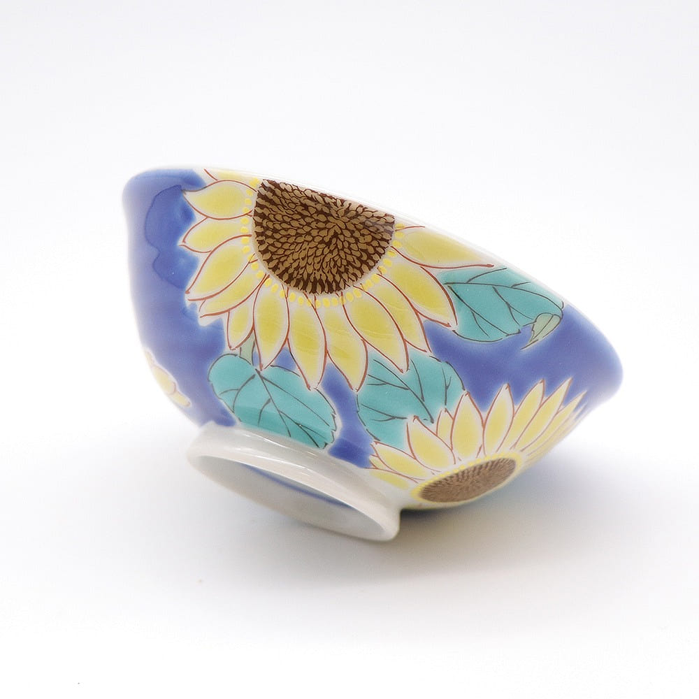 Kutani Ware Handmade Main Bowl (Sunflower, 4.64”x 4.64) Made in Japan 1 each
