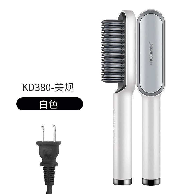 Hair Straightening Comb Hair Straightener Divine Silver White 1 each