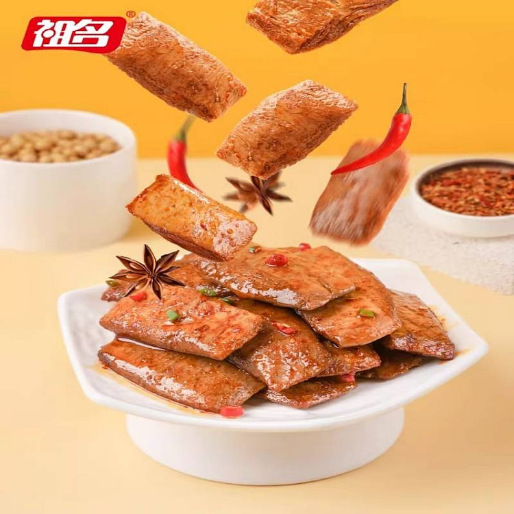 祖名素肉豆干辣条味200g手撕素牛肉豆腐干休闲零食 200 克