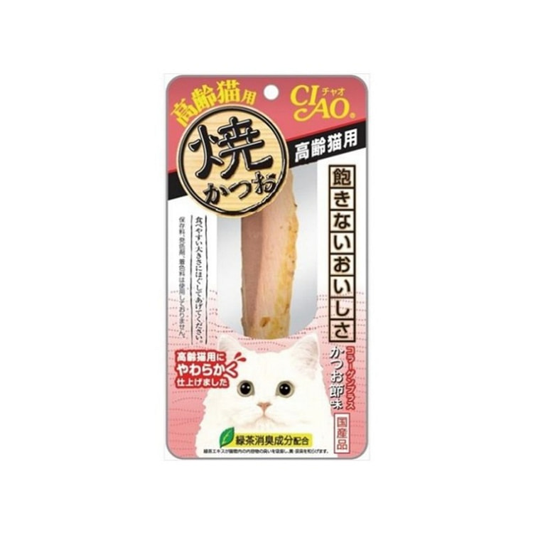 伊纳宝 猫咪零食 高龄猫咪专用 营养鲣鱼猫条 1根