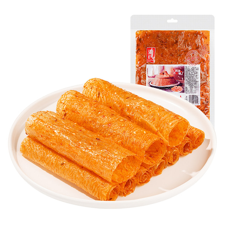 Genji Spicy Slices, Vintage Bean Skin Spicy Strips 68g * 1 Bag