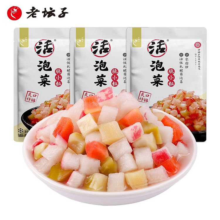 老坛子活泡菜脆小粒（什锦）68g*3袋 下饭菜即食泡菜川菜什锦方便
