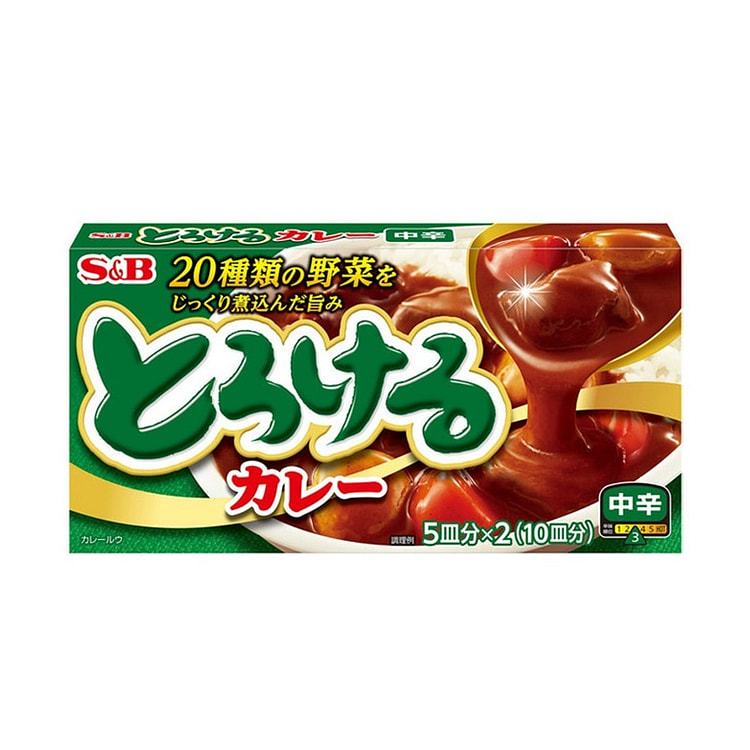 Cà ri rau củ cay S&B Cay nhẹ 180g