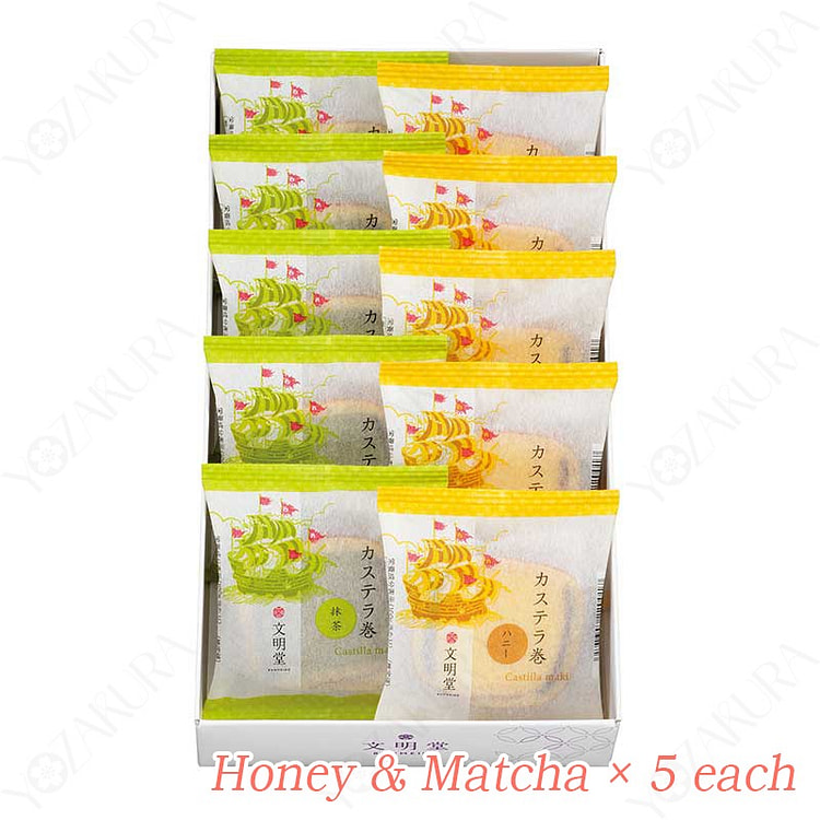 BUNMEIDO Castella Rolls 30g * 10P ( Two Flavors )