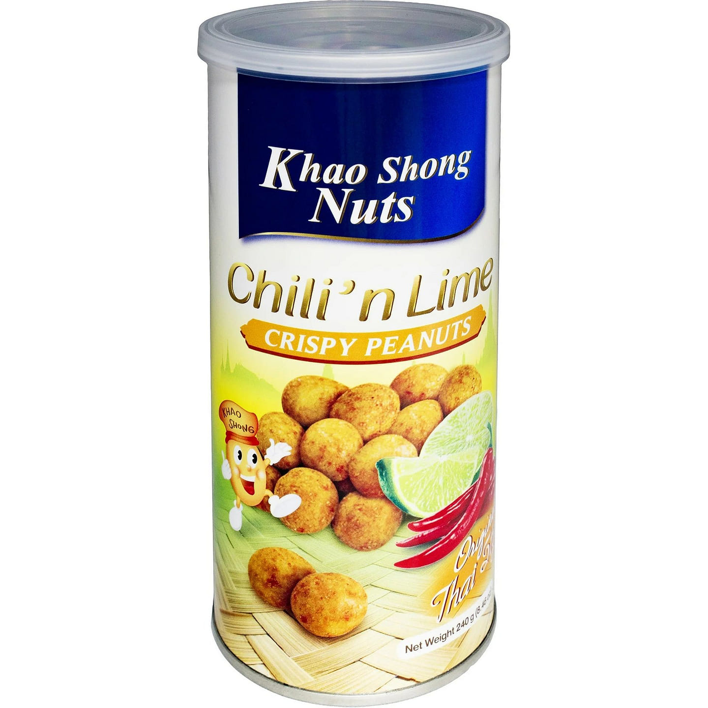 Khao Shong Nuts Chili And Lime Crispy Peanuts 8.46 オンス