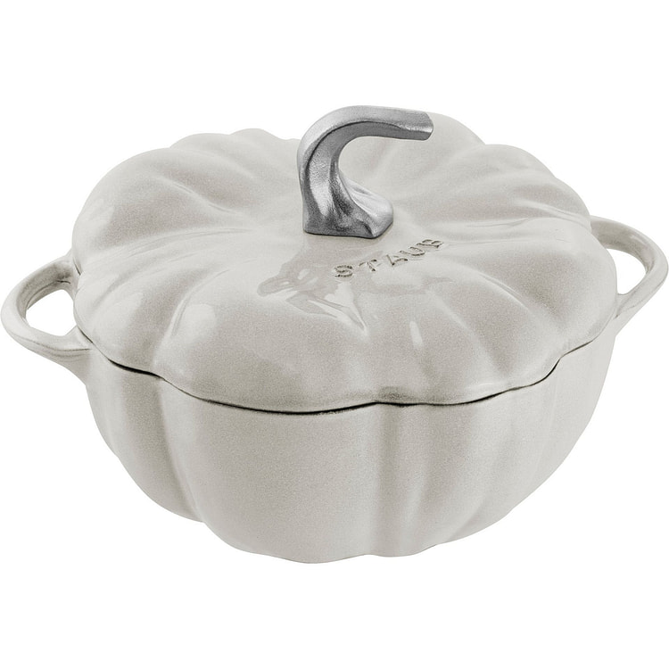 STAUB Pumpkin Cocotte  3.5-qt / White Truffle