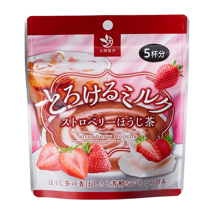 Strawberry Houjicha Milk Tea Powdered Drink