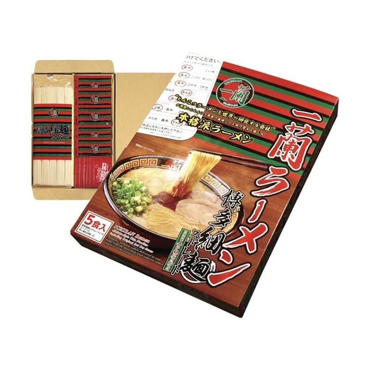 ICHIRAN Yilan Ramen Japanese Hakata noodles boiled noodles 5 packages