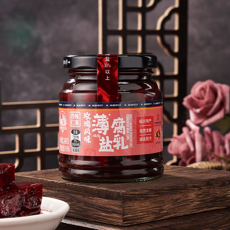 谷悦仁家薄盐腐乳(玫瑰风味) 减盐非遗工艺配菜1瓶 248 克