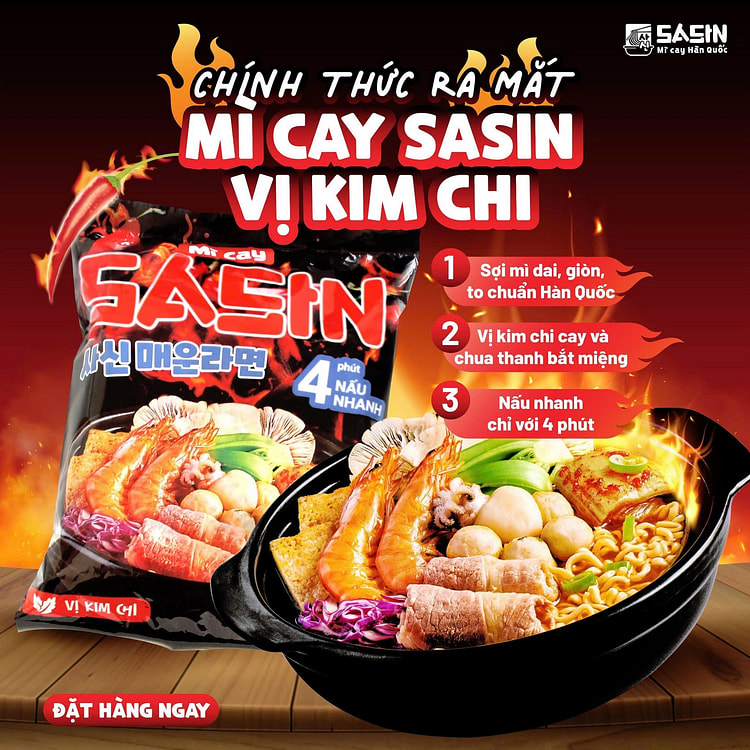 SASIN SPICY NOODLES - KIMCHI FLAVOR