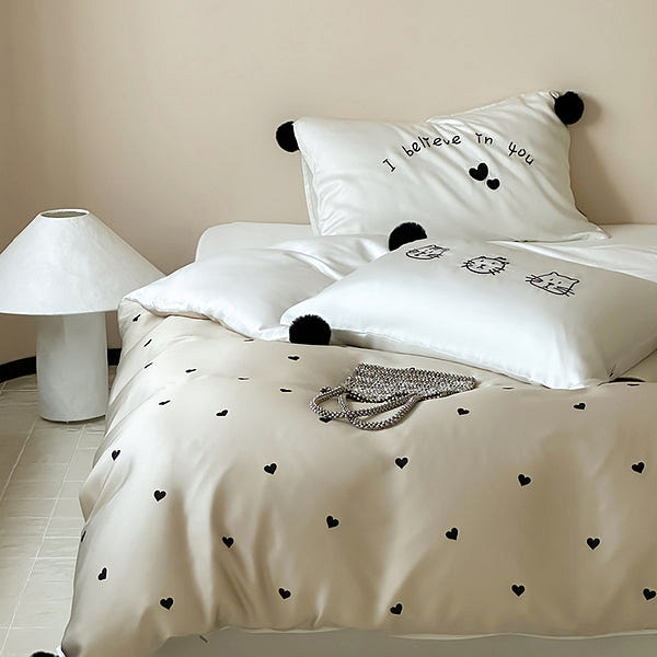 Puffy Love Bedding Set Sweet Heart Double Size