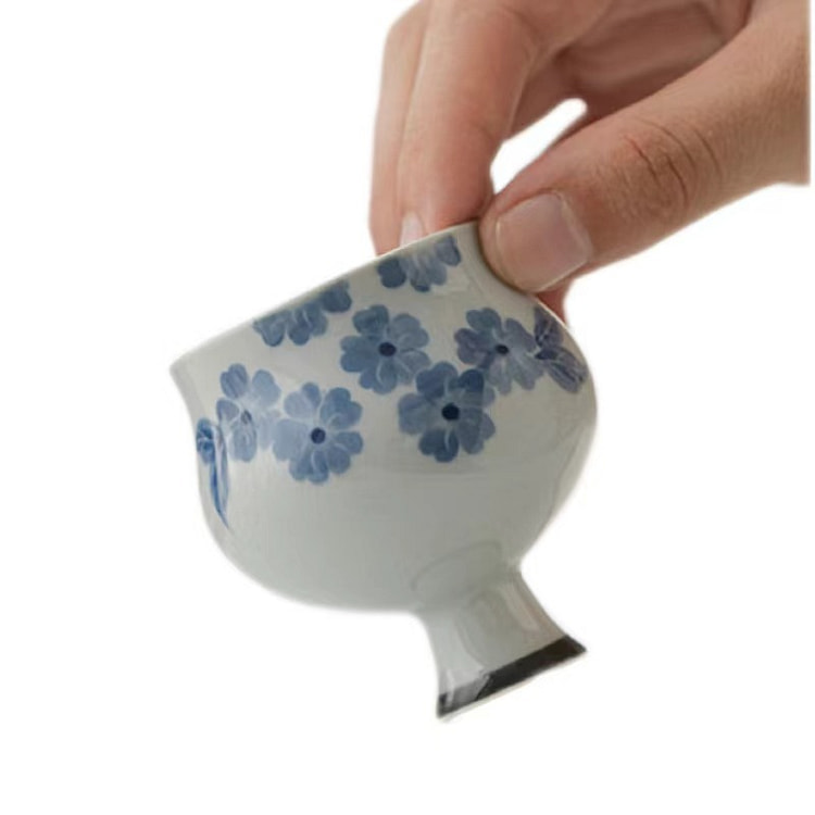 【中国直邮】叙旧 十二花神高脚茶杯-海棠