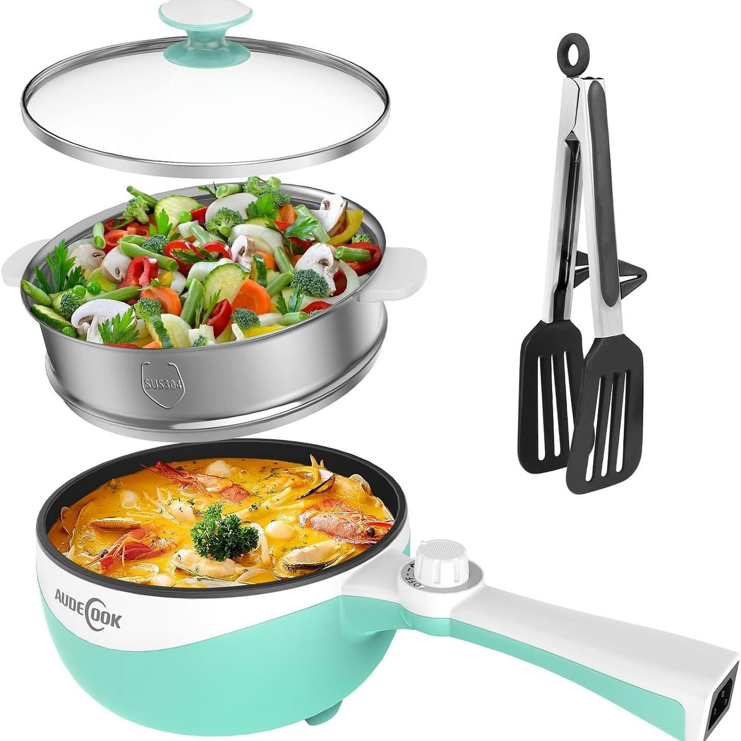 Hot Pot Electric, 1.7L Electric Skillet Portable 1 each