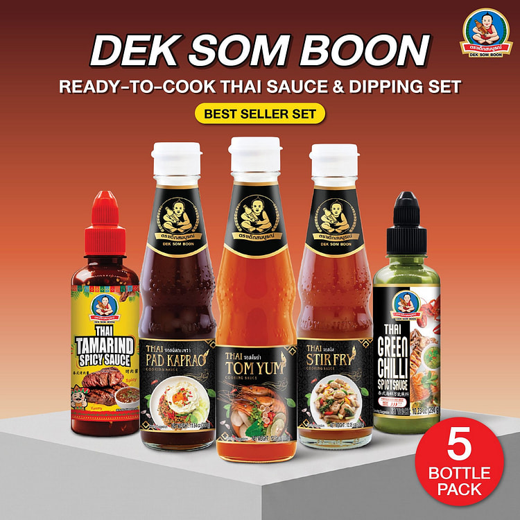 （5包）DEK SOM BOON 即食泰式酱料套装 5 个
