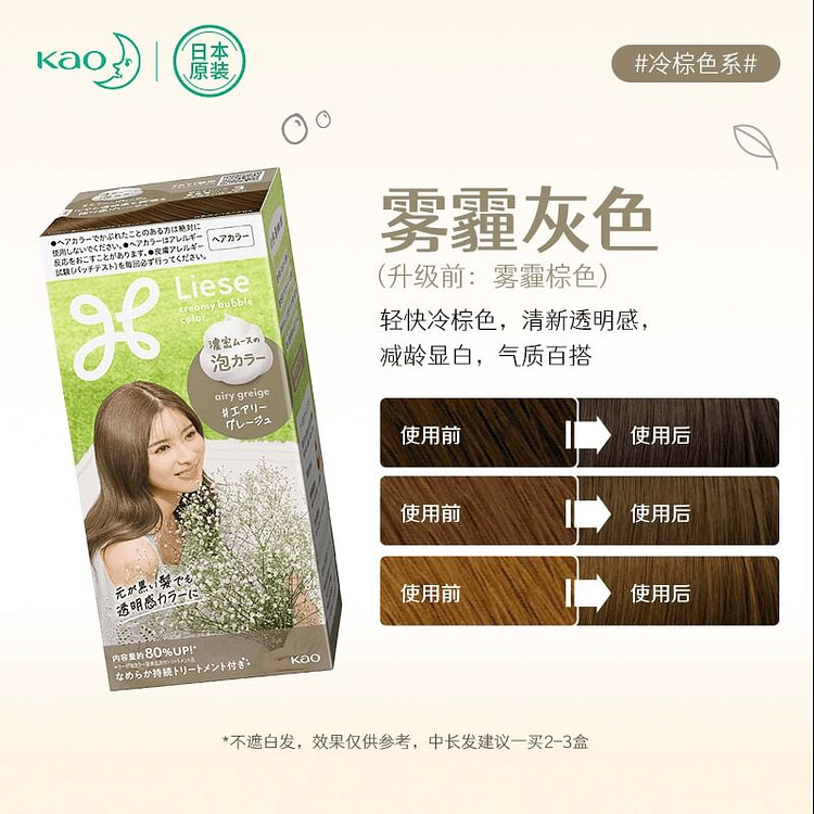 KAO Liese Foam Color Hair Dye-Airy Greige 1 count