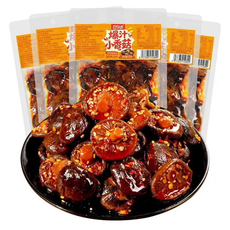 豆有味爆汁小香菇香辣味素食零食软糯弹牙休闲小吃 80 克