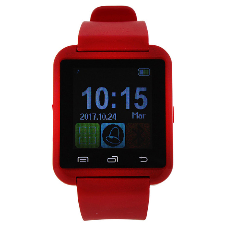 EK-A2 Montre Connectee 실리콘 스트랩 스마트 워치 - Eclock의 빨간색 남녀공용 - 1개 시계