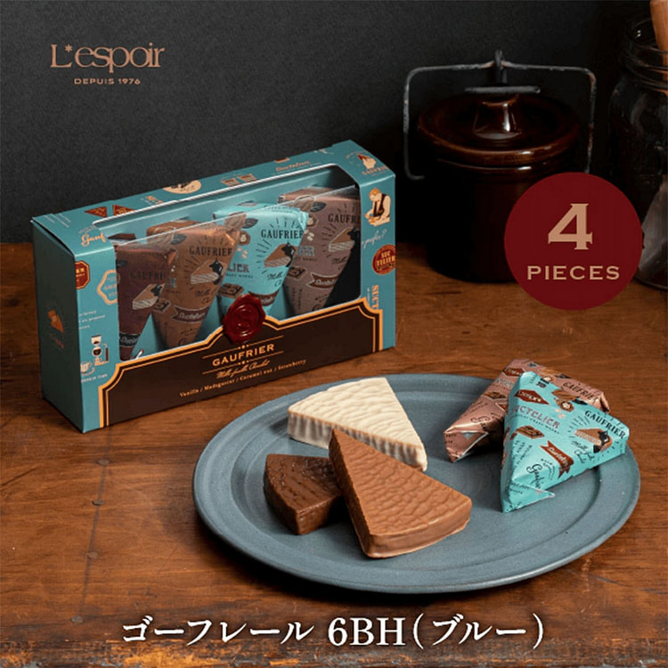 神户风月堂 法兰巧克力酥薄饼 蓝罐 4枚 1 份