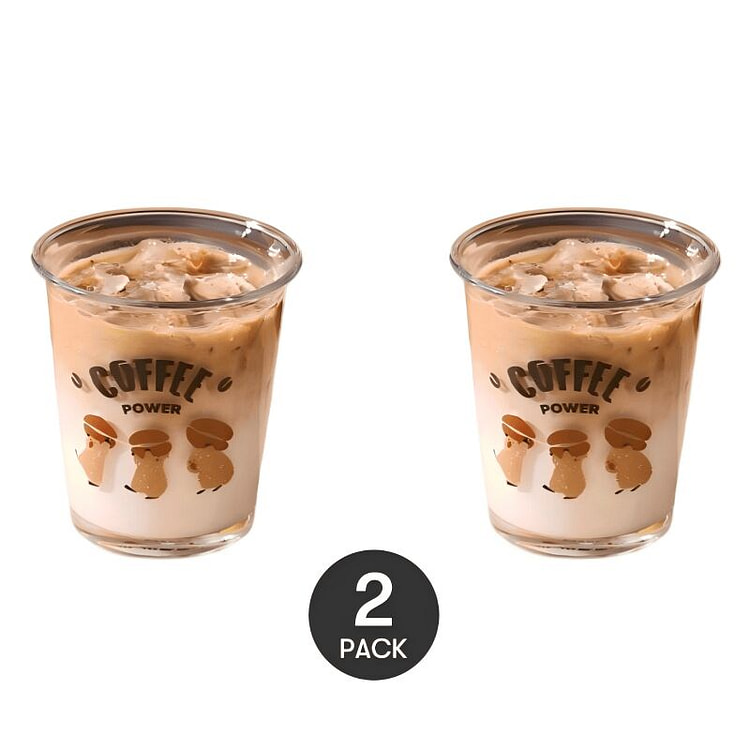 KAWASIMAYA Three Capybara Glass 11.16 fl oz *2 1 each