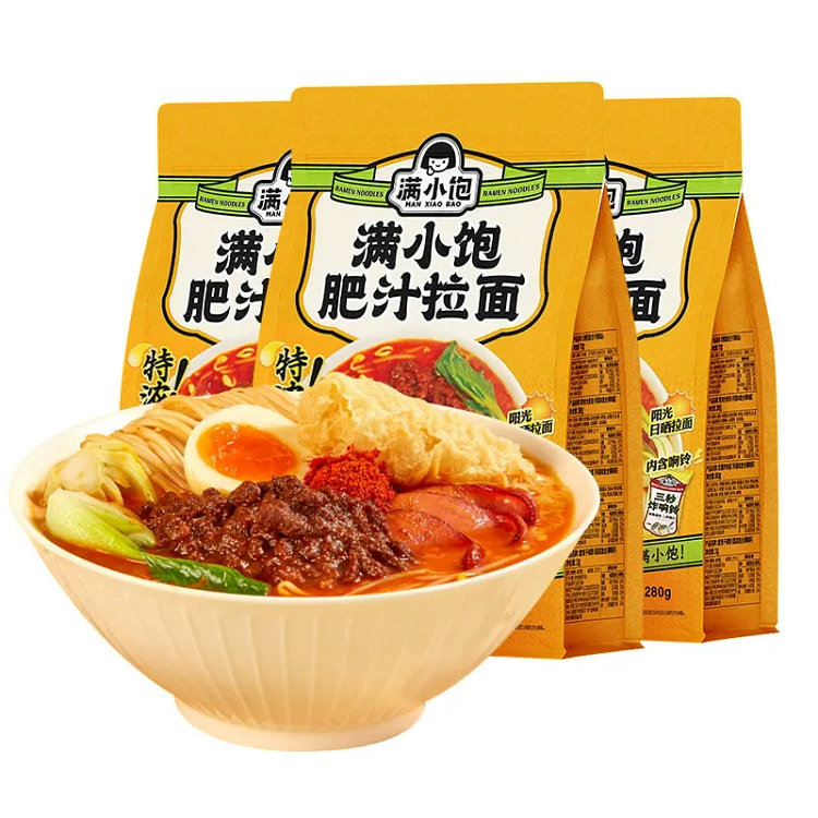 满小饱特浓肥汁拉面港式酸辣汤方便面300g*1袋 300 克
