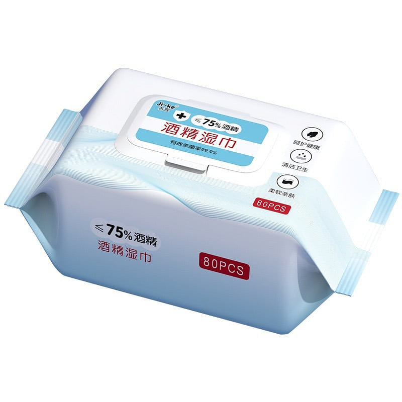 240 Sheets-75% Alcohol Wet Wipes Large Pack 3 カウント