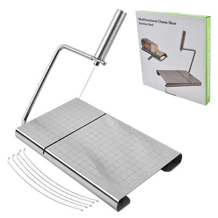 Stainless Steel Cheese Slicer Wire Cheese Cutter Board Kitchen Cutting Tool