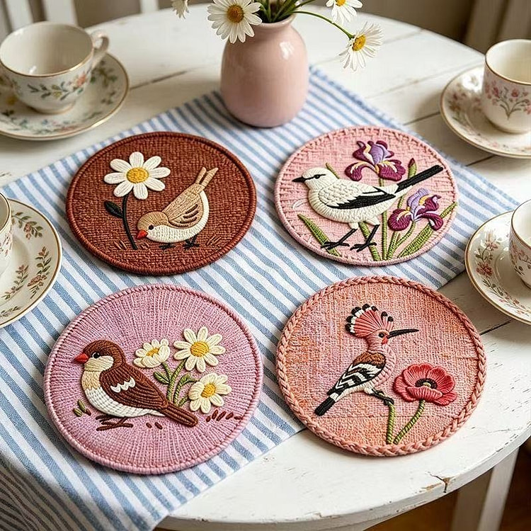 Chinese Style Elegant Mat for Plates & Mugs 1 pack