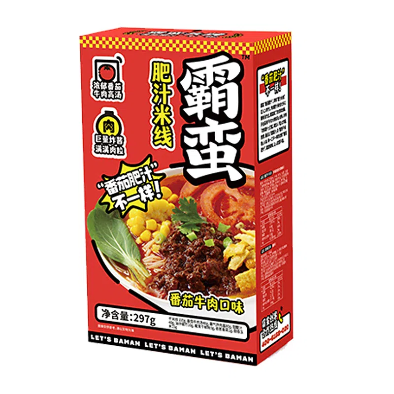 Bamian Rice Noodles Tomato Flavor 297g * 4 Boxes 1188 g