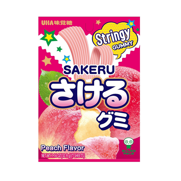 Uha Sakeru Gummy: White Peach (7 pieces)