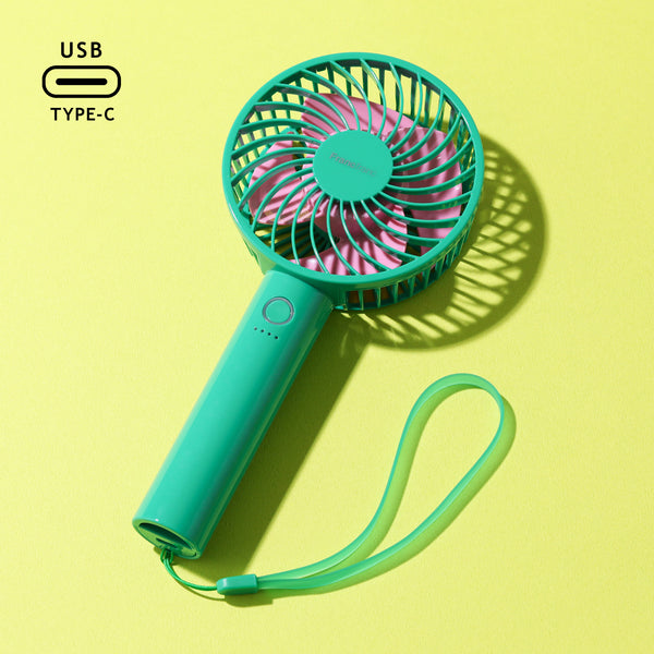 Get Francfranc Handheld Fan Green with Pink Delivered | Weee