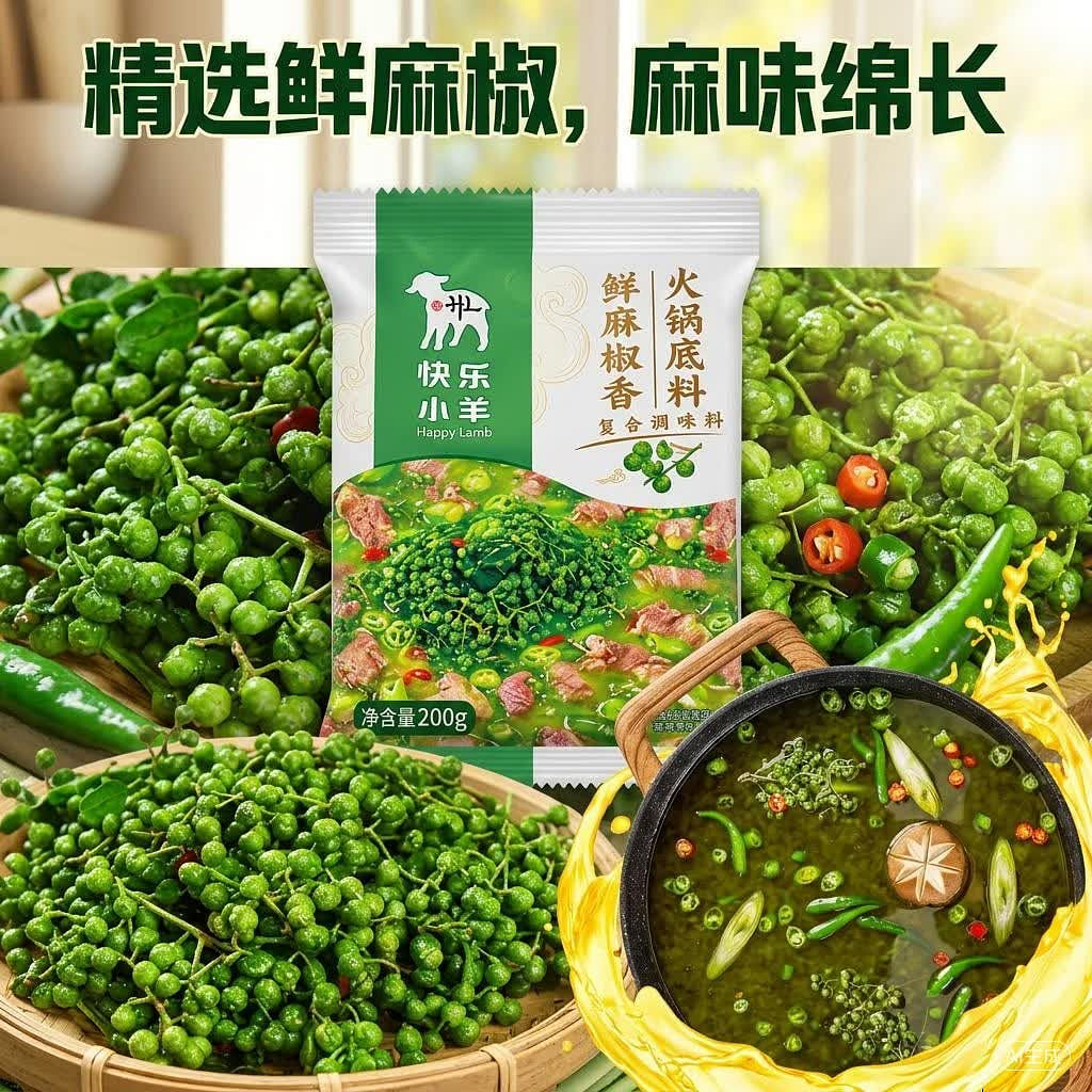 Happy Lamb Hot Pot Soup Base Sichuan Pepper 200 g