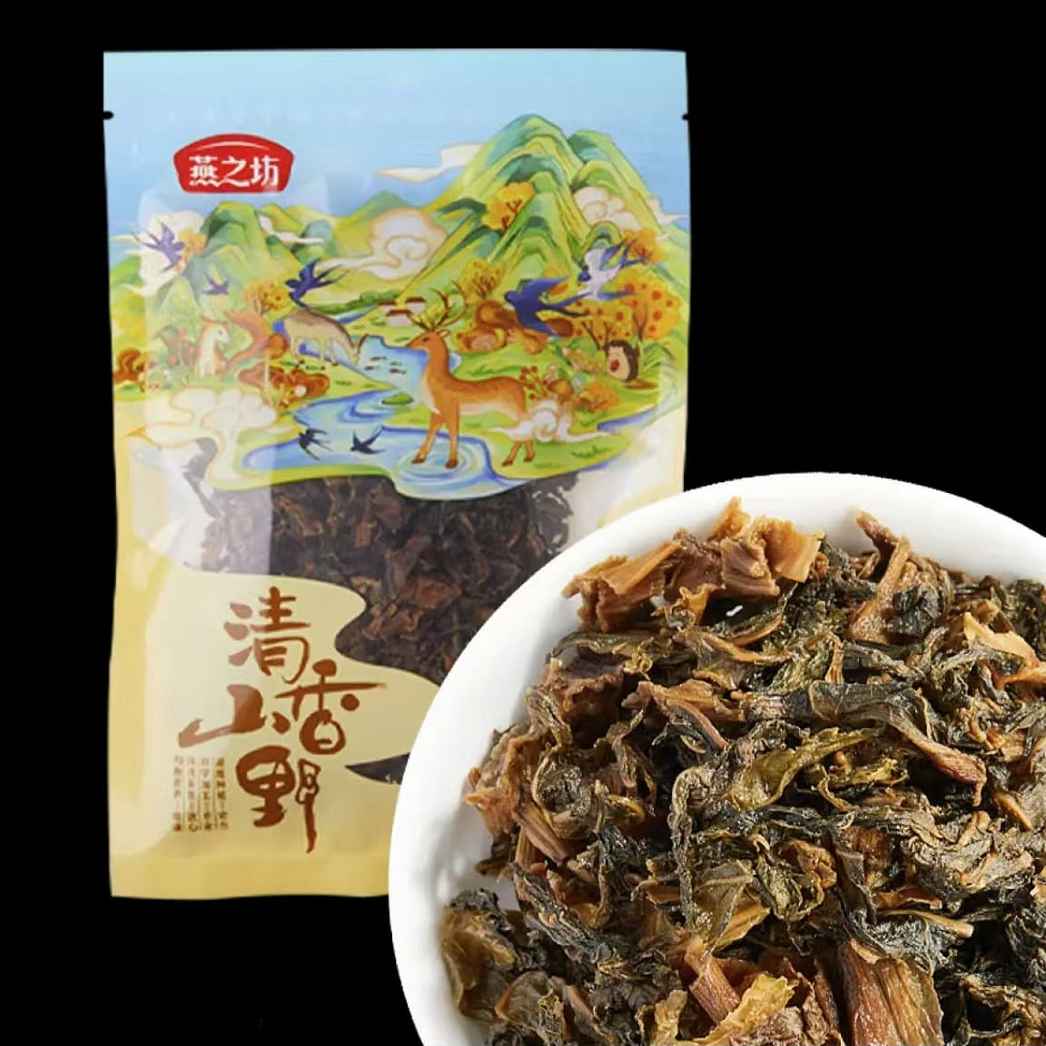 Yanzhifang Huangshan dried plum vegetables are cle 300 g