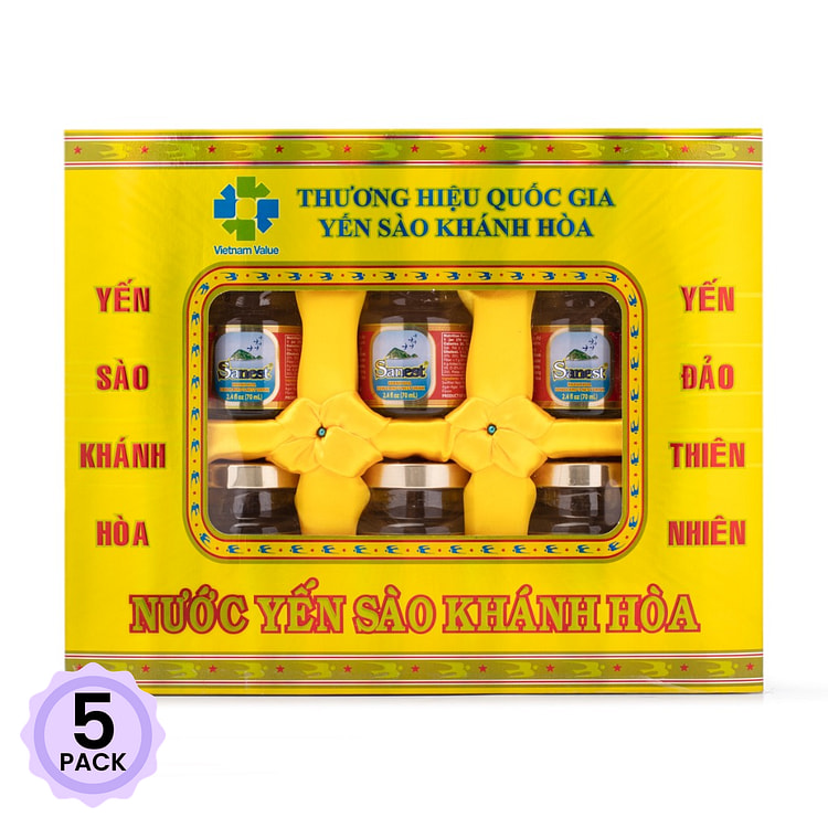 Sanest Khanh Hoa Edible Bird's Nest Drink Jar 6pk 1 box*5 pack