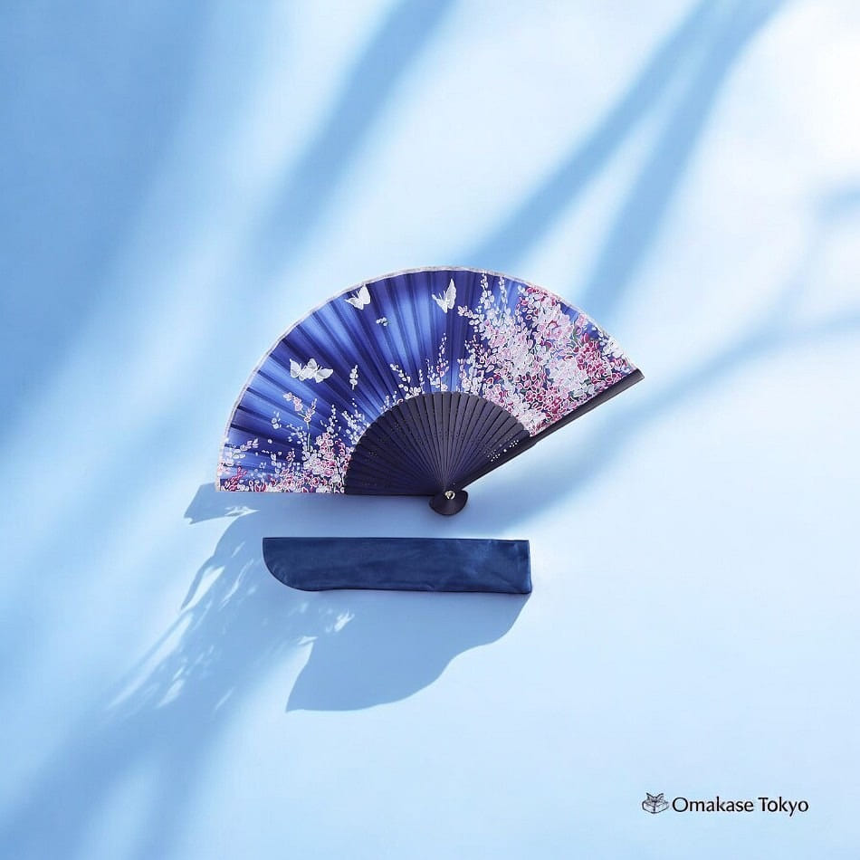 TOuWA Folding Fan-Butterfly Blue 110 g