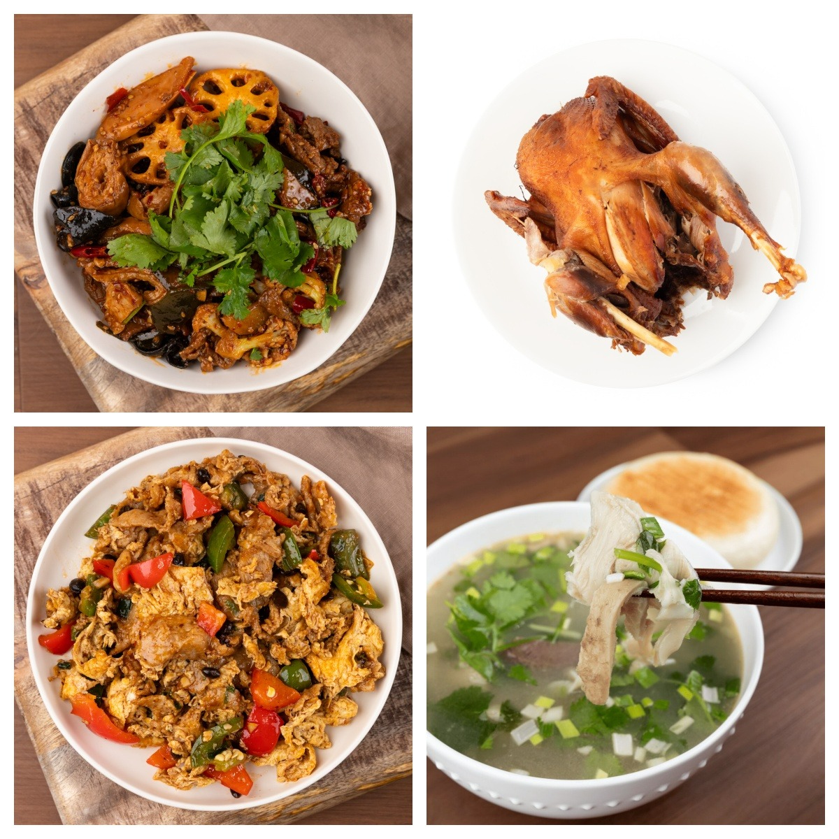 常规套餐3(麻辣香锅,手撕鸡,农家一碗香,羊杂汤) 1 份